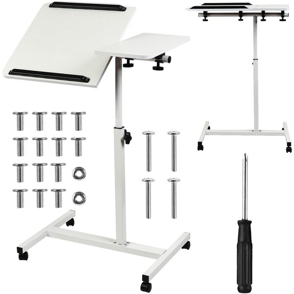 Maclean MC-121 W Laptop Állvány, Fehér, Állítható Magasság 59-89 cm