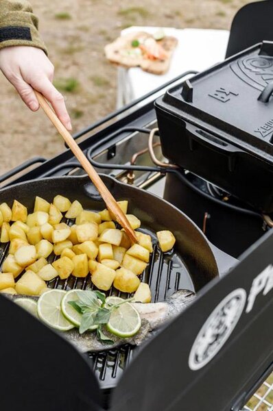 Petromax GP30 Öntöttvas grillserpenyő fogantyúval 30 cm