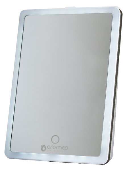 Oromed ORO-MIRROR LED Asztali Kozmetikai Sminktükör 17,5 x 24,5 cm - Fehér