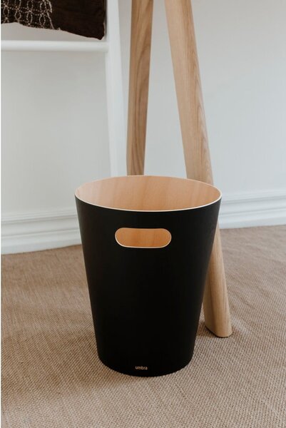Fekete irodai szemetes 7,5 l Woodrow – Umbra