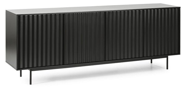 Fekete alacsony komód 211x80 cm Sierra – Teulat
