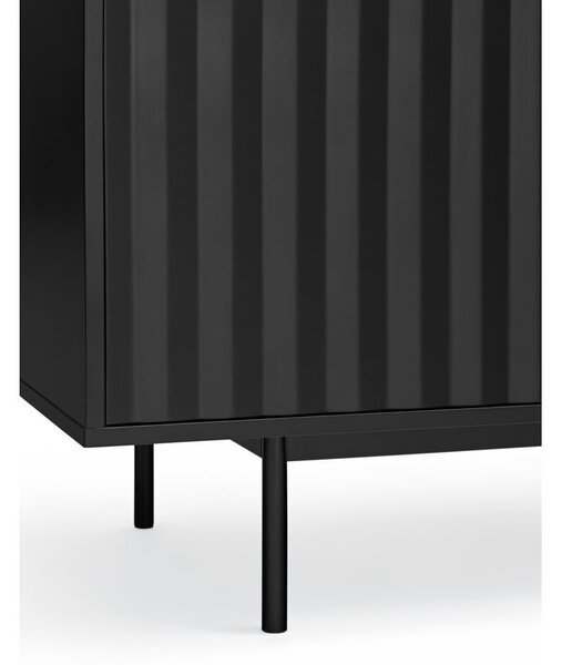Fekete alacsony komód 211x80 cm Sierra – Teulat