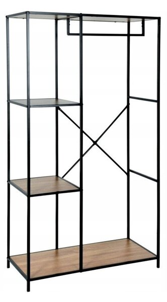 Metalowy regał z 4 półkami MDF, 90 x 40 x 167 cm