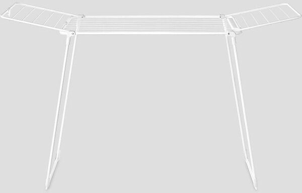Brabantia HangOn Drying Rack Too ruhaszárító állvány, 18m szárítási hossz, integrált akasztó sín, 20kg teherbírás, összecsukható, acél, fehér - 232428