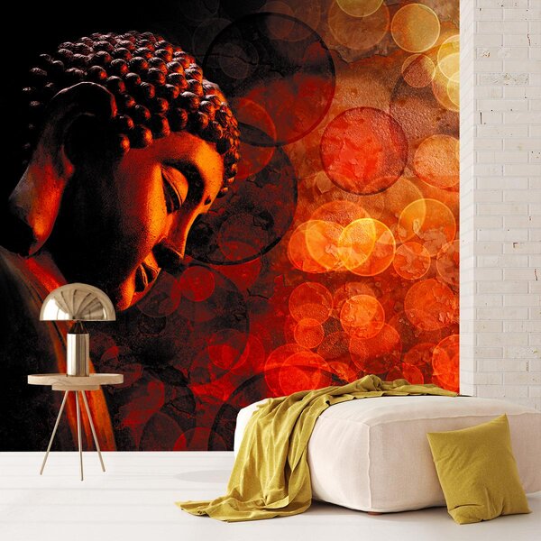 Fotótapéta - Buddha piros tónusokkal (147x102 cm)