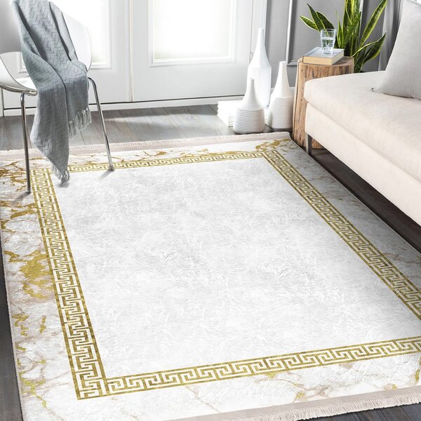 Fehér-aranyszínű szőnyeg 80x150 cm – Mila Home