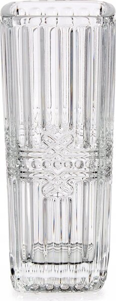 Gift Decor Kwadratowy wazon z kryształowym wzorem, 15 cm