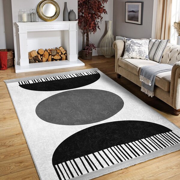 Fehér-fekete szőnyeg 160x230 cm – Mila Home