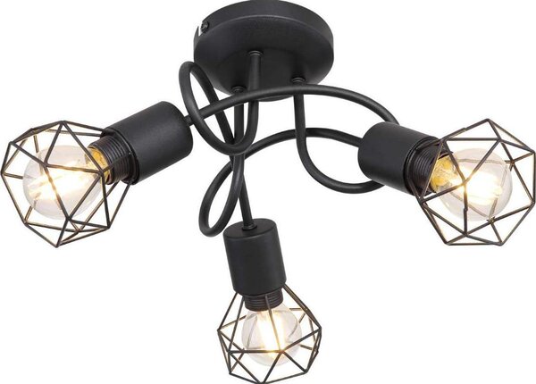 Globo 54802S-3D Xara I Mennyezeti Spot Lámpa - 3xE14 Foglalattal, Fekete