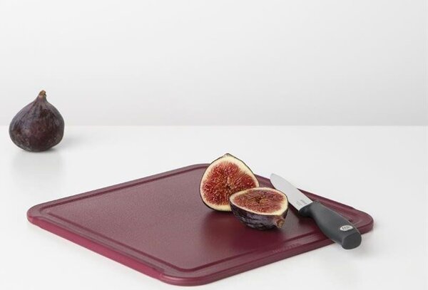 Brabantia Tasty+ Slice & Dice közepes méretű vágódeszka, műanyag, padlizsánpiros, 250x250mm - 123122