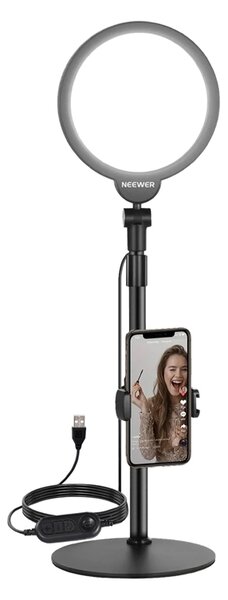 NEEWER R06 kerek LED szelfikészlet állvánnyal 18 cm 84 LED R06