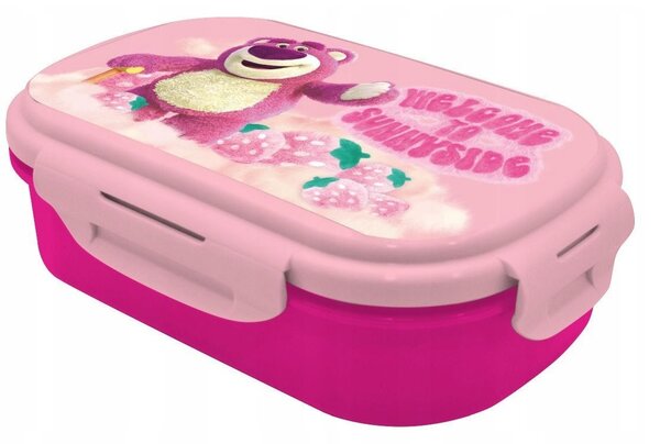 Disney Játékháború Lotso Szendvicsdoboz + Evőeszköz Szett