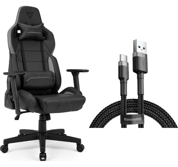 SENSE7 Sentinel gamer szék fekete-szürke