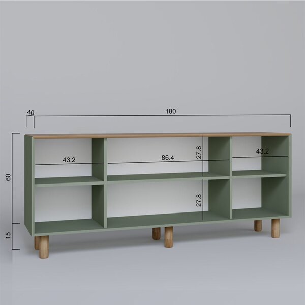 Komód Bohsody K (zöld). Akció -29%