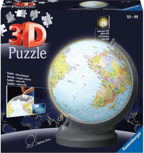 Ravensburger Világító földgömb - 540 darabos 3D puzzle
