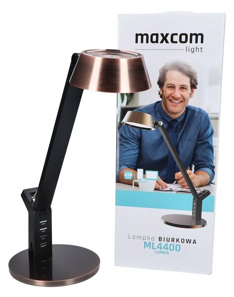 Maxcom ML 4400 Lumen 480lm LED Asztali lámpa - Bronz