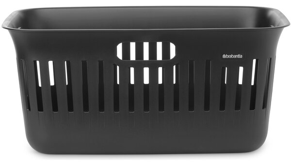 Brabantia Collect-It Laundry Basket szennyeskosár, 40L, 3db fogantyúval, szellőző nyílásokkal, újrahasznosított műanyag, fekete - 244087
