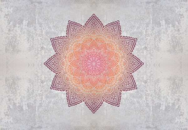 Fotótapéta - Mandala beton motívummal (147x102 cm)