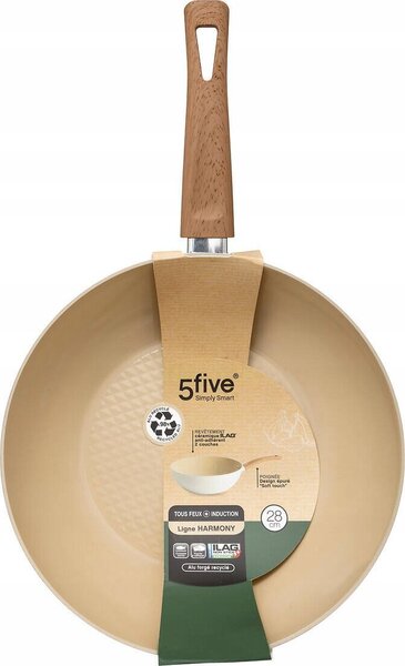 Wok "harmony" D28cm En Aluminio Forjado Beige