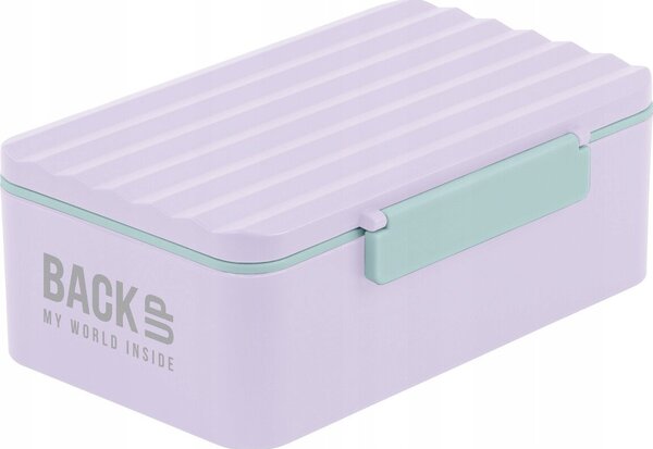 Backup Műanyag Csatos Uzsonnás Doboz - Lila-Menta, SB6C39
