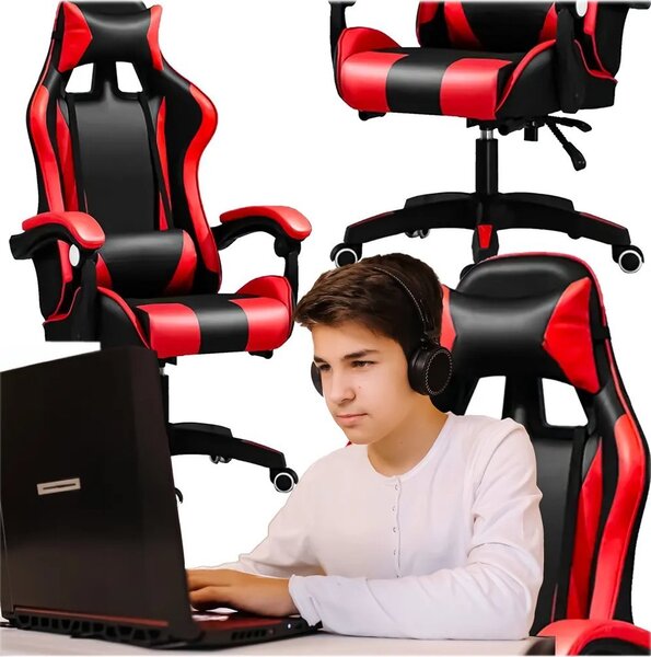 ExtraLink Gaming G-522 gamer szék fekete-piros