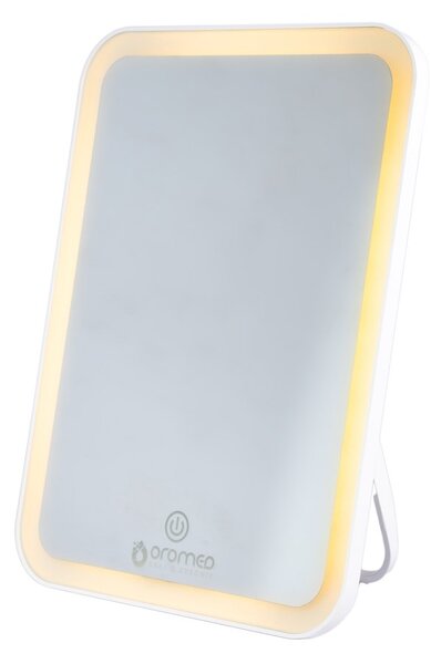 Oromed ORO-MIRROR LED Asztali Kozmetikai Sminktükör 24 x 18 cm - Fehér