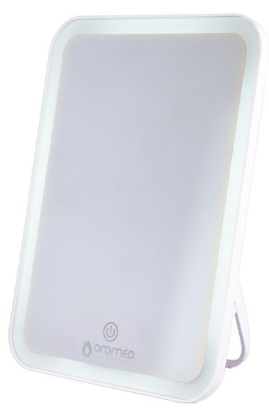 Oromed ORO-MIRROR LED Asztali Kozmetikai Sminktükör 24 x 18 cm - Fehér