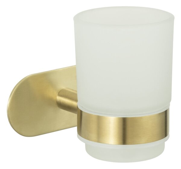 Aranyszínű öntapadós rozsdamentes acél fogkefetartó pohár Orea Gold – Wenko