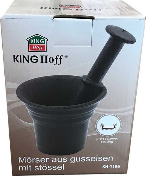 Kinghoff KH-1196 Öntöttvas Mozsár - ø17 cm