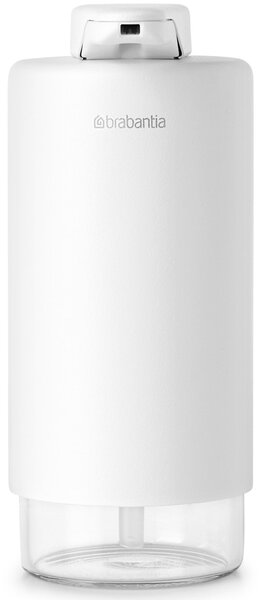 BRABANTIA SinkStyle Soap Dispenser konyhai szappanadagoló 200ml. r.m. acél burkolat. üveg tartály szikrázó fehér ásványi textúra - 228025