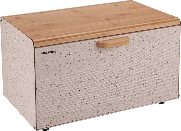 Klausberg KB-7465 Premium Kenyértartó - Rozsdamentes Acél / Bambusz