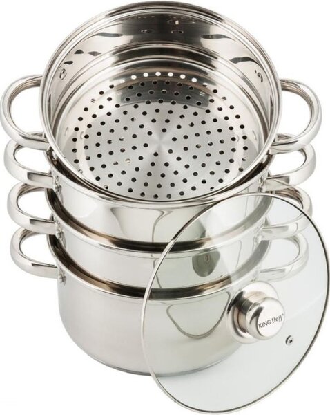 Kinghoff 5 Részes Pároló Edény Készlet Ø18 cm - 2.5L KH-3317