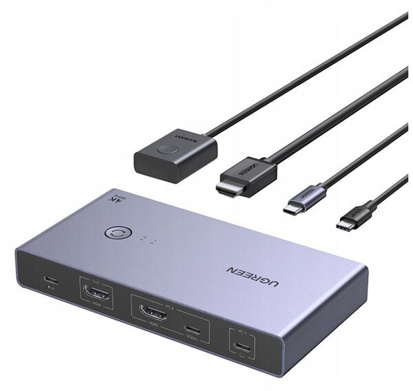 UGREEN CM731 2 az 1-ben KVM kapcsoló
