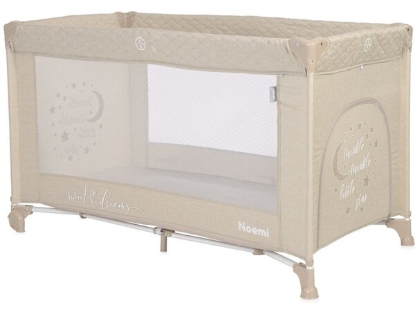 LORELLI Noemi 1 fix utazóágy - Fog Beige Star