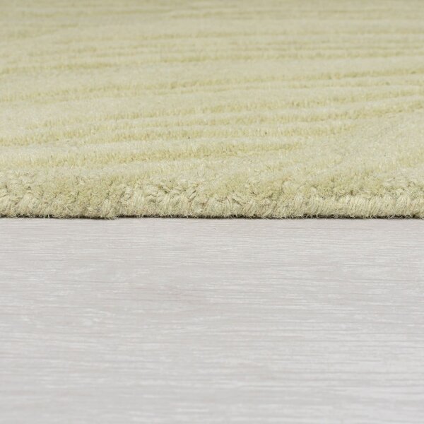 Zöld gyapjú kerek szőnyeg ø 160 cm Lino Leaf – Flair Rugs
