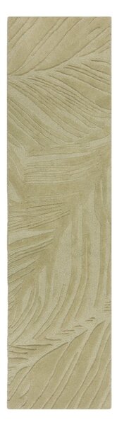 Zöld gyapjú futószőnyeg 60x230 cm Lino Leaf – Flair Rugs
