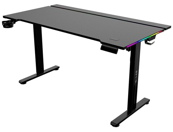 The G-Lab K DESK PLATINIUM Elektromosan állítható RGB Gamer asztal 140 x 60 x 71-119 cm - Fekete