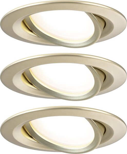 Paulmann Nova Coin LED-es beépíthető lámpa 3 részes készlet LED 6 W Arany (matt) (92404)