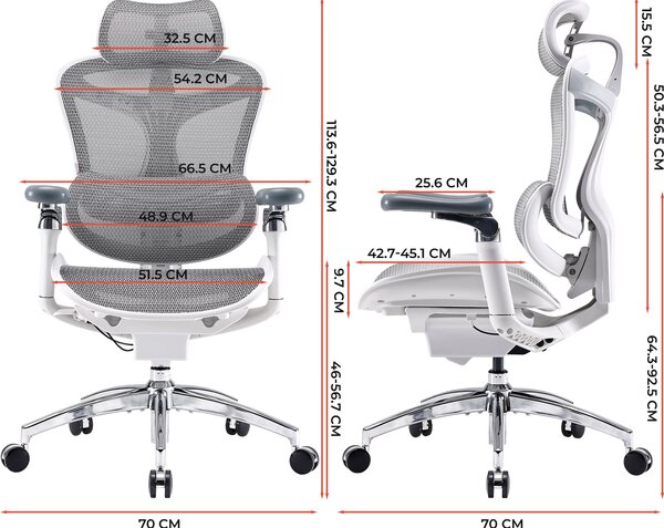 Fotel biurowy Sihoo DORO C300 Pro Mesh White