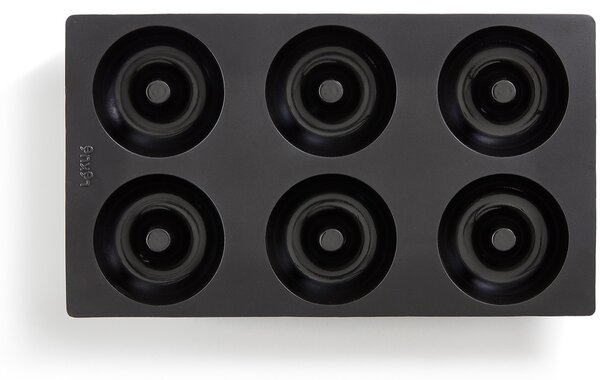 LÉKUÉ Silicone Doughnuts Mould szilikon fánk sütőforma 6db Fekete LK880520