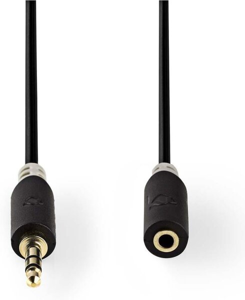 Nedis CABW22050AT100 sztereó audiokábel 3,5 mm csatlakozó - 3,5 mm aljzat 10 m antracit