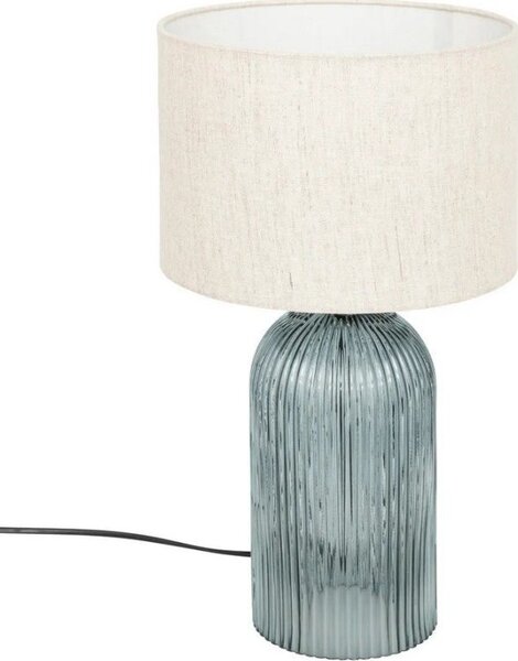 Lampa stołowa szklana niebieska 42 cm