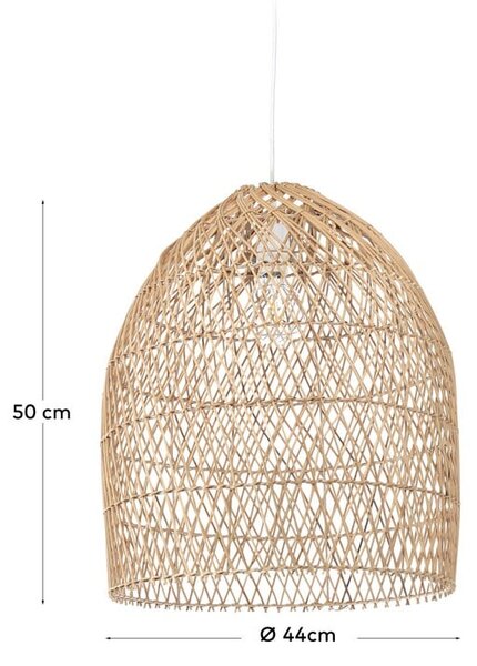 Natúr színű rattan lámpabúra ø 44 cm Domitila – Kave Home