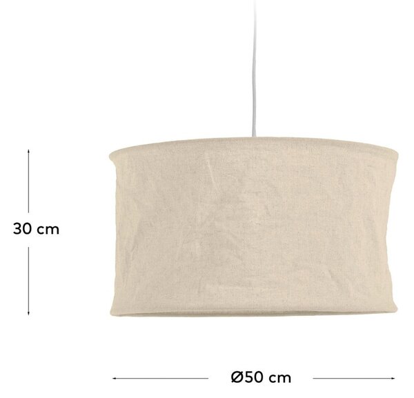 Bézs textil lámpabúra ø 50 cm Mariela – Kave Home