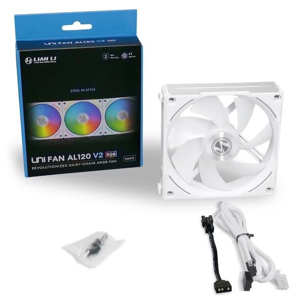 Lian Li UNI FAN AL V2 120mm hűtő ventilátor fehér (UF-AL120V2-1W)