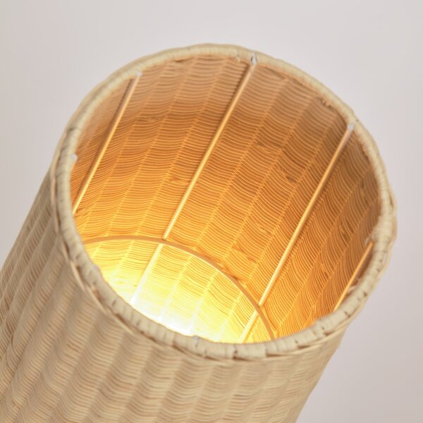 Natúr színű rattan állólámpa rattan búrával (magasság 120 cm) Kamaria – Kave Home