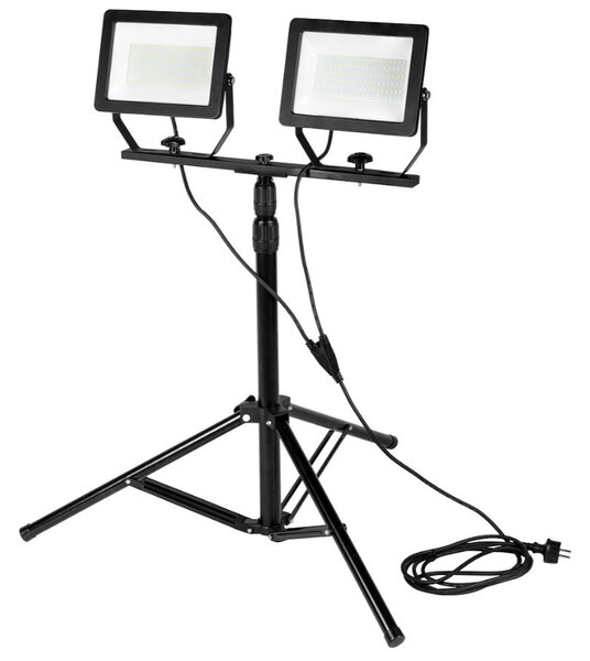 Neo állványos reflektor 2x230V/100W fekete (99096)