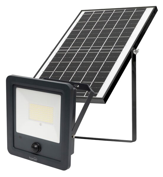 Home napelemes LED reflektor, 112 db SMD LED, 1800lm, mozgásérzékelő, IP65 védettség, szolárpanel, távirányítható (FLP1800SOLAR)
