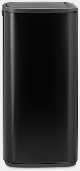 Brabantia Bo Touch Bin nyomófedeles hulladékgyűjtő, karcsú, négyzetes forma, műanyag tartály, 30L - O méret, acél, matt fekete - 238208