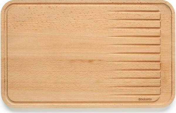 BRABANTIA Profile Slice & Dice bükkfa vágódeszka hús szeleteléshez. bemélyedésekkel. védő olajbevonattal. 400x250mm - 260704